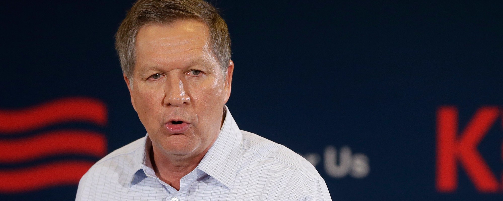 Republican presidential candidate, Ohio Gov. John Kasich, addresses supporters during a town hall meeting, Tuesday, Feb. 16, 2016, in Livonia, Mich.